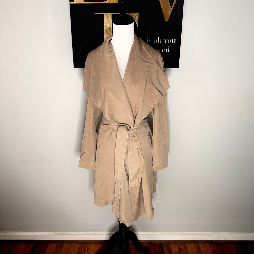 Club Monaco Shawl Collar Soft Trench Coat